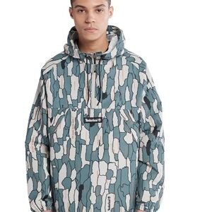 Timberland Green and White Windbreaker